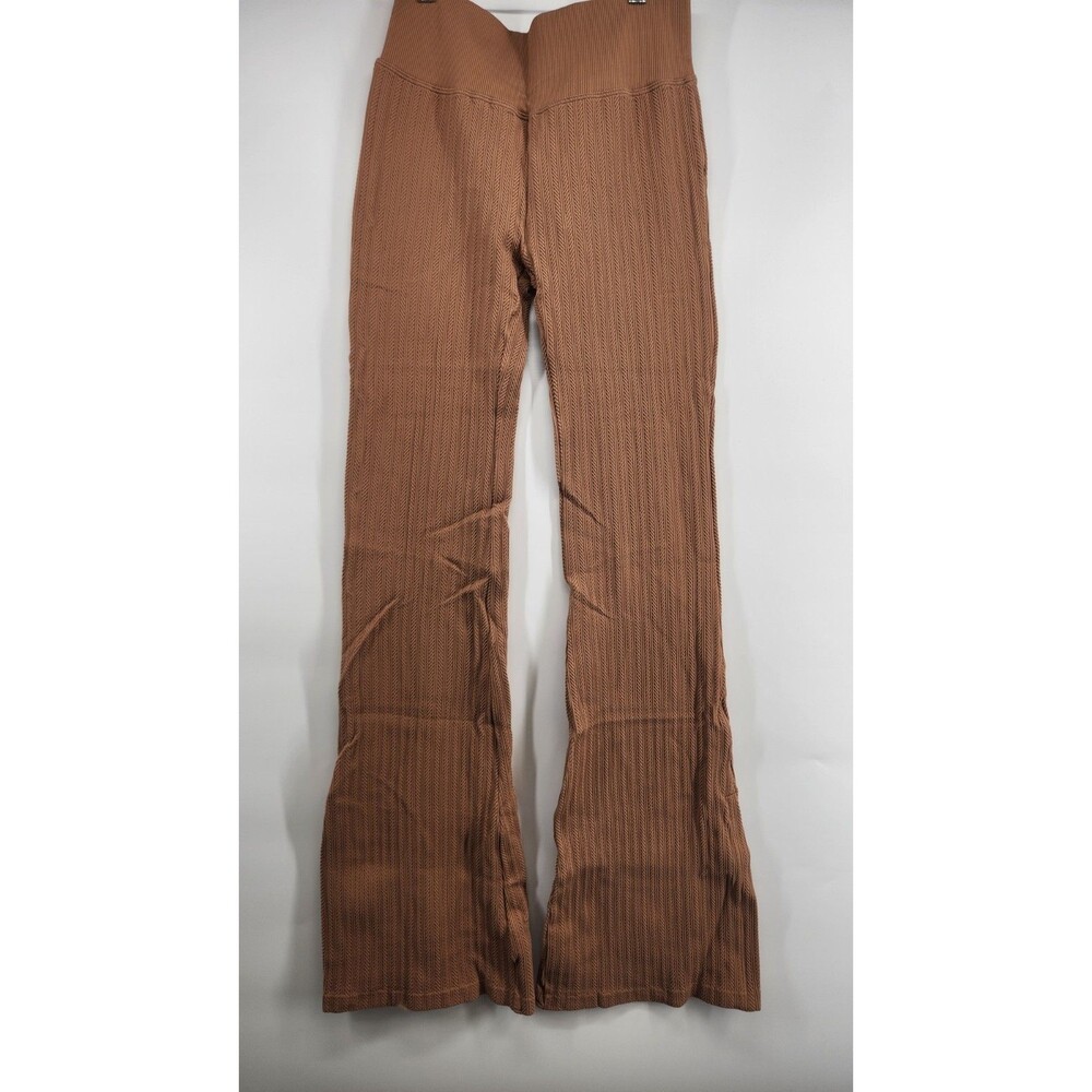 Victoria's Secret Brown Medium Seamless Cable Knit Flare‎ Leggings NWT